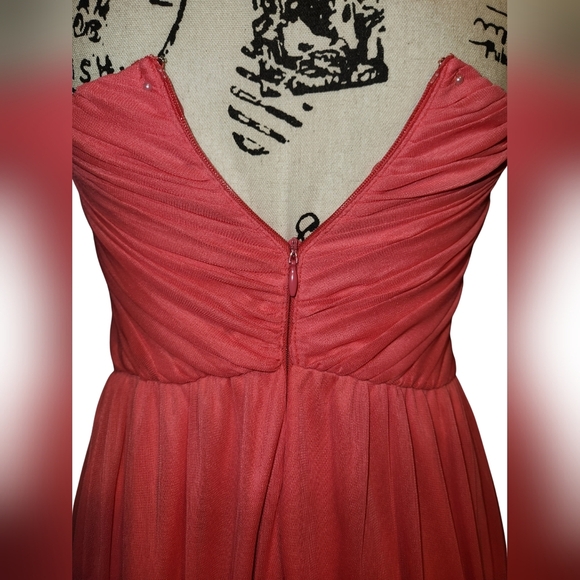 As U Wish Coral Strapless Prom Dress - Picture 11 of 14